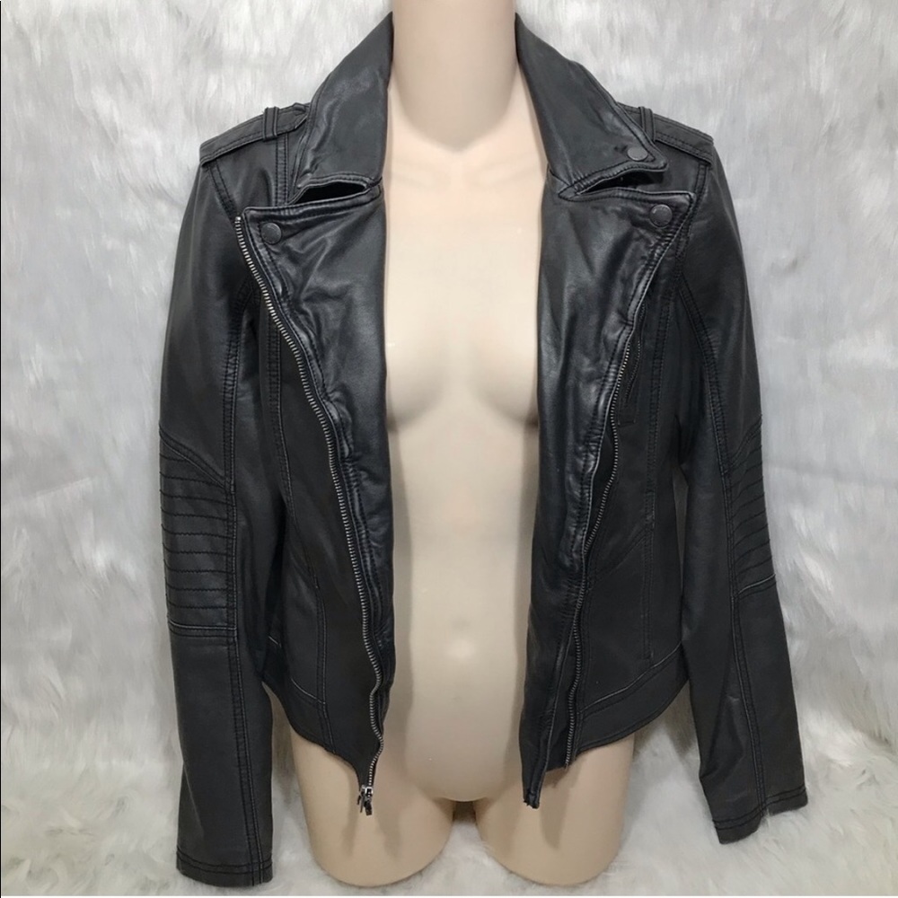 Pleather moto jacket